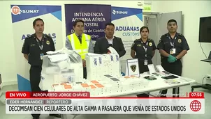 Incautan más de cien celulares de contrabando en el aeropuerto. Foto y video: AN