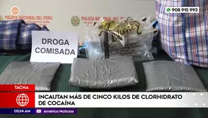 Incautan más de cinco kilos de clorhidrato de cocaína en Tacna. Foto y video: América Noticias