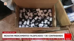 Incautan medicamentos falsificados en galería del Cercado de Lima/ América Noticias