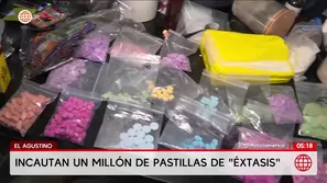 Incautan un millón de pastillas de éxtasis en El Agustino. Foto y video: Unidad de investigación