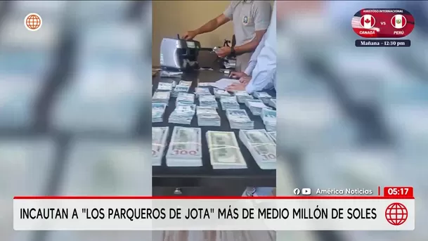 Incautan a Los Parqueros de Jota más de medio millón de soles. Foto: Unidad de investigación Incautan a Los Parqueros de Jota más de medio millón de soles. Foto: Unidad de investigación