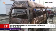 Incendian combi de la línea 'El Argentino' en el Callao