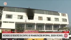 Incendio afecta centro de rehabilitación informal en Carabayllo. Foto y video: América Noticias