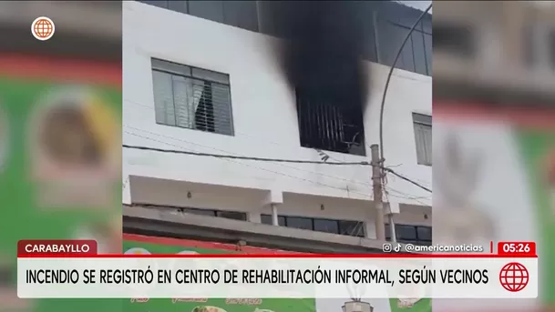 Incendio afecta centro de rehabilitación informal en Carabayllo. Foto: América Noticias Incendio afecta centro de rehabilitación informal en Carabayllo. Foto: América Noticias