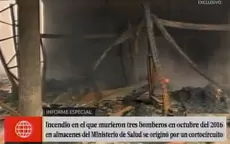 Incendio en almacén del Minsa en 2016 se originó con cortocircuito - Noticias de cortocircuito