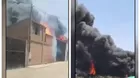 Incendio en almacén de plásticos causa alarma en Puente Piedra