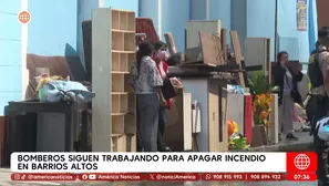 Incendio en Barrios Altos deja familias en la calle. Foto y video: América TV