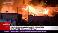 Incendio en Cajamarquilla alarmó a vecinos