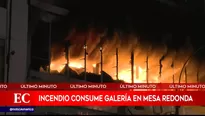 Incendio en galería de Mesa Redonda. Video: América TV