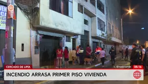 Incendio consume el primer piso de una vivienda en el Cercado de Lima. Foto y video: América Noticias