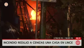 Incendio consume vivienda en Lince tras explosiones. Foto y video: América Noticias