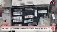 Incendio destruye buses de transporte informal en el Callao