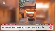 Incendio destruye casas y un almacén en San Juan de Lurigancho