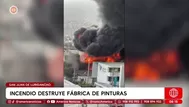 Incendio destruye fábrica de pinturas y causa alarma en SJL