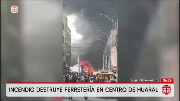 Incendio destruye ferretería en Huaral/ América Noticias Incendio destruye ferretería en Huaral/ América Noticias