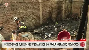 Incendio donde murieron 10 integrantes de una familia habría sido provocado. Foto y video: América Noticias