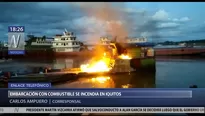 Bomberos no pueden controlar el incendio en Iquitos. Foto: captura de TV