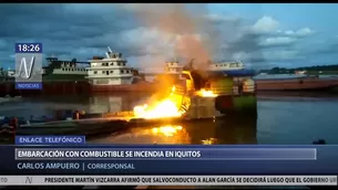 Bomberos no pueden controlar el incendio en Iquitos. Foto: captura de TV