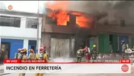 Villa El Salvador: Incendio de gran magnitud consume ferretería