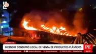Incendio en local de plásticos generó explosiones y heridos