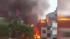 Incendio en Ate moviliza a bomberos, ambulancias y Sedapal