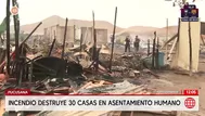 Incendio provocado destruye viviendas en asociación de Pucusana