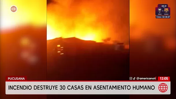 Incendio provocado destruye 30 viviendas en asociación de Pucusana. Foto: América Noticias Incendio provocado destruye 30 viviendas en asociación de Pucusana. Foto: América Noticias