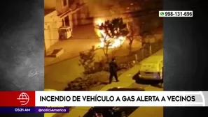 Auto incendiado. América Noticias