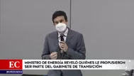 Ministro Incháustegui reveló nombres de quienes le escribieron para ser parte de gabinete transitorio