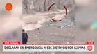 Indeci: 12 muertos y 525 distritos en emergencia por lluvias