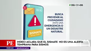 Indeci sobre sismos. Foto y video: América Noticias