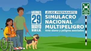 Este viernes 29 de mayo a las 10 de la mañana se ejecutará el primer Simulacro Nacional Multipeligro del año. Imagen: Oficina de Comunicación Social - INDECI. Video: Canal N