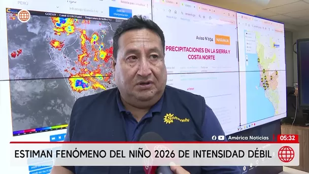 Indeci estima que Fenómeno El Niño será de intensidad débil este 2026. Foto: América Noticias