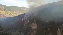 Incendio cerca a Fortaleza de Kuélap.