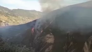 Incendio cerca a Fortaleza de Kuélap.