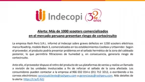 Comunicado de Indecopi. Canal N