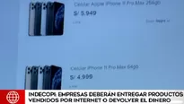 Indecopi ordena que 13 empresas devuelvan el dinero o entreguen productos de compras online. Video: América