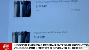 Indecopi ordena que 13 empresas devuelvan el dinero o entreguen productos de compras online. Video: América