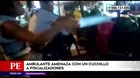 Independencia: Ambulante amenazó con un cuchillo a fiscalizadores