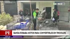 Independencia: Banda robaba motos para convertirlas en triciclos