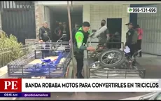 Independencia: Banda robaba motos para convertirlas en triciclos - Noticias de independencia