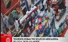 Independencia: cámaras captaron a tenderos robando en centro comercial - Noticias de tenderos