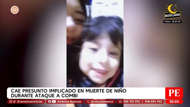 Capturan a implicado en crimen de niño asesinado en combi en Independencia. Foto: América Noticias