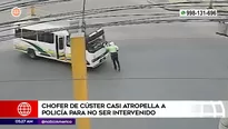 Chofer casi atropella a policía en Independencia. Foto y video: América Noticias