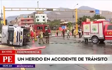 Independencia: Choque entre furgoneta y auto dejó un herido - Noticias de catedratico
