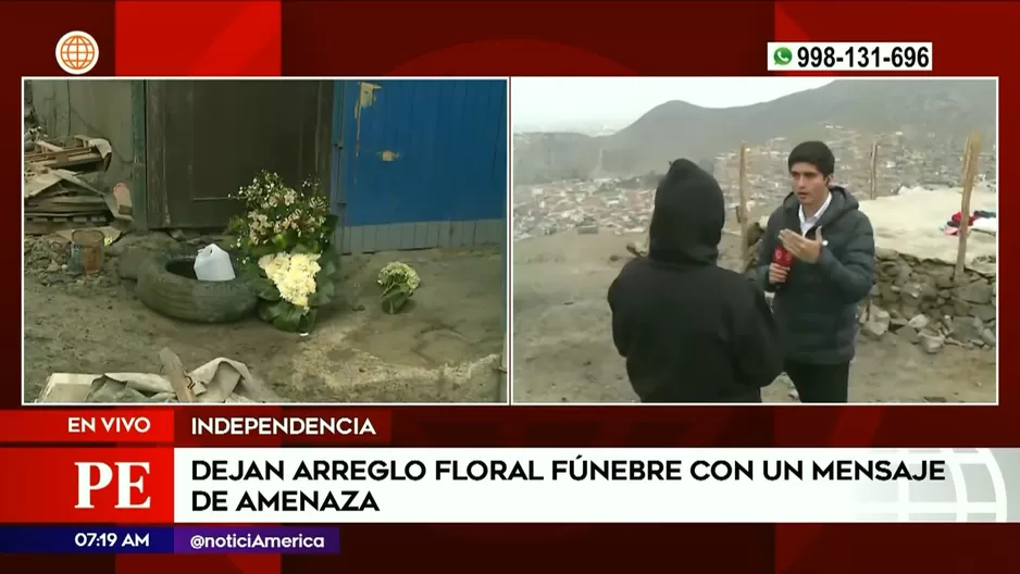 Dejan arreglo fúnebre con mensaje de amenaza | Imagen: América Noticias