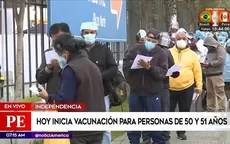 Independencia: Empezó vacunación a adultos de 50 y 51 años en Plaza Norte - Noticias de jockey-plaza