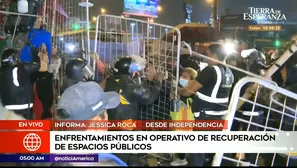 Desalojo en Independencia. Foto y video: América Noticias