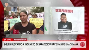 Familia busca a ingeniero Michel Asto Delgado desaparecido hace ocho días. Foto y video: América Noticias
