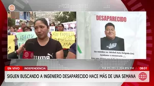 Familia busca a ingeniero Michel Asto Delgado desaparecido hace ocho días. Foto y video: América Noticias
